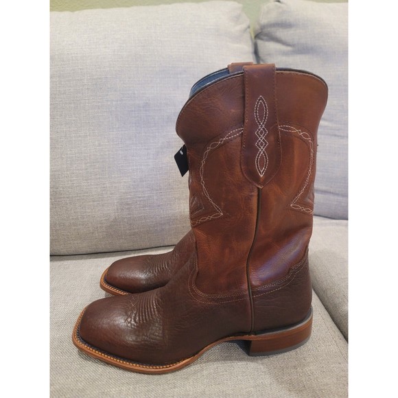 Cody James Brown Leather Square Toe Pull On Western Boots Men’s Size 12 D - Picture 3 of 14